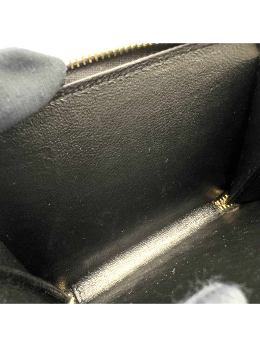 Saint Laurent Paris Monogram Compact Zip Around Caviar Leather Black Wallet Gold - Picture 12 of 13